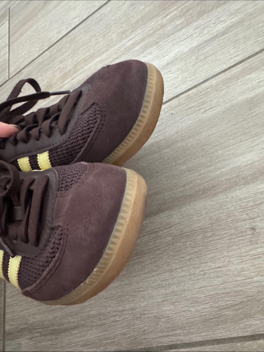 Adidas Samba Brown  Sneakers with yellow Stripes - Picture 6 of 6